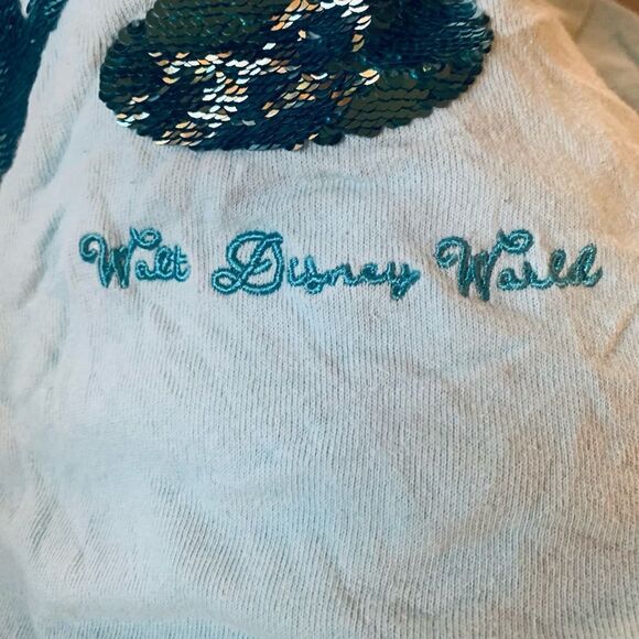Walt Disney World Mickey Mouse sequin blue shirt S - Picture 3 of 4